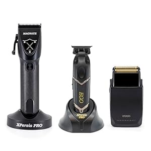 Magnate DLC Fade Blade Hair Clippers for Mens,Barbers Professional Cordless Hair Clippers + Cordless Hair Trimmers Brushless and DLC Blade +Electric Razor Foil Shaver with Sharp Blades