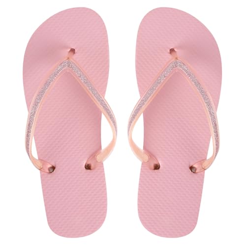 Slim Flip Flops for Women Beach Rubber Shower Shoes Basic Comfortable Thong Sandals Lightweight Non-Slip Summer Slippers Black