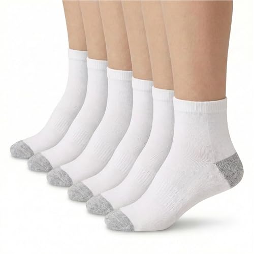 Leather VILLAGE DHAMPOOH - Calcetines antideslizantes para correr hasta el tobillo para hombres y mujeres, comodidad elegante, diseño antideslizante, color blanco, talla grande, perfectos para el uso