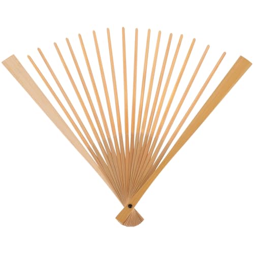 Lurrose Marco De Bambú para Abanico Plegable De 7 Pulgadas Esqueleto De Abanico De Madera Sin Terminar para Manualidades DIY Y Decoración Personalizada