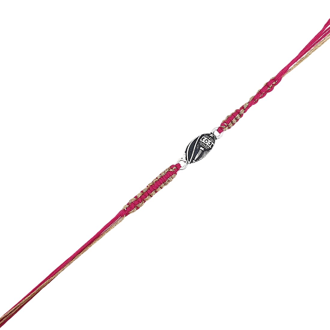 Rakhi 925 Silver Handmade hanuman gada Charm Rakhi Bracelet for Boys & Men | Thread Rakhi Bracelet Band-picture-19