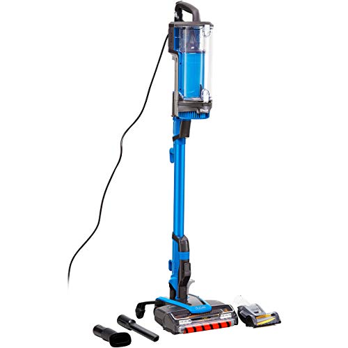Image of Shark Corded Stick Vacuum Cleaner [HZ400UKT] Anti-Hair Wrap Technology, Electric Blue & Shark Grey