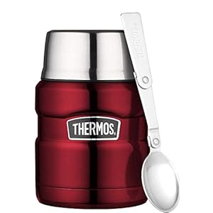 Thermos 4001248047 Stainless King Voedsel Pot, Roestvrij Staal, Cranberry, 0.47 Liter