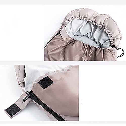 Jianghuayunchuanri Bequemer Schlafsack Outdoor Camping Allgemeine Schlafsack Erwachsene Wärme und verdickte tragbare Schlafsack Indoor- und Outdoor-Aktivitäten (Farbe : Rice Coffee, Size : 220x75cm) - Image 6