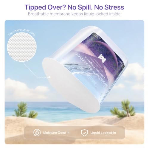 Image of Large Moisture Absorber Buckets, 14 oz Each, Lavender Scent, 3 Pack