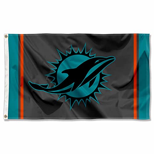 Miami Dolphins Blackout Sideline Flag Outdoor Indoor 3x5 Foot Banner