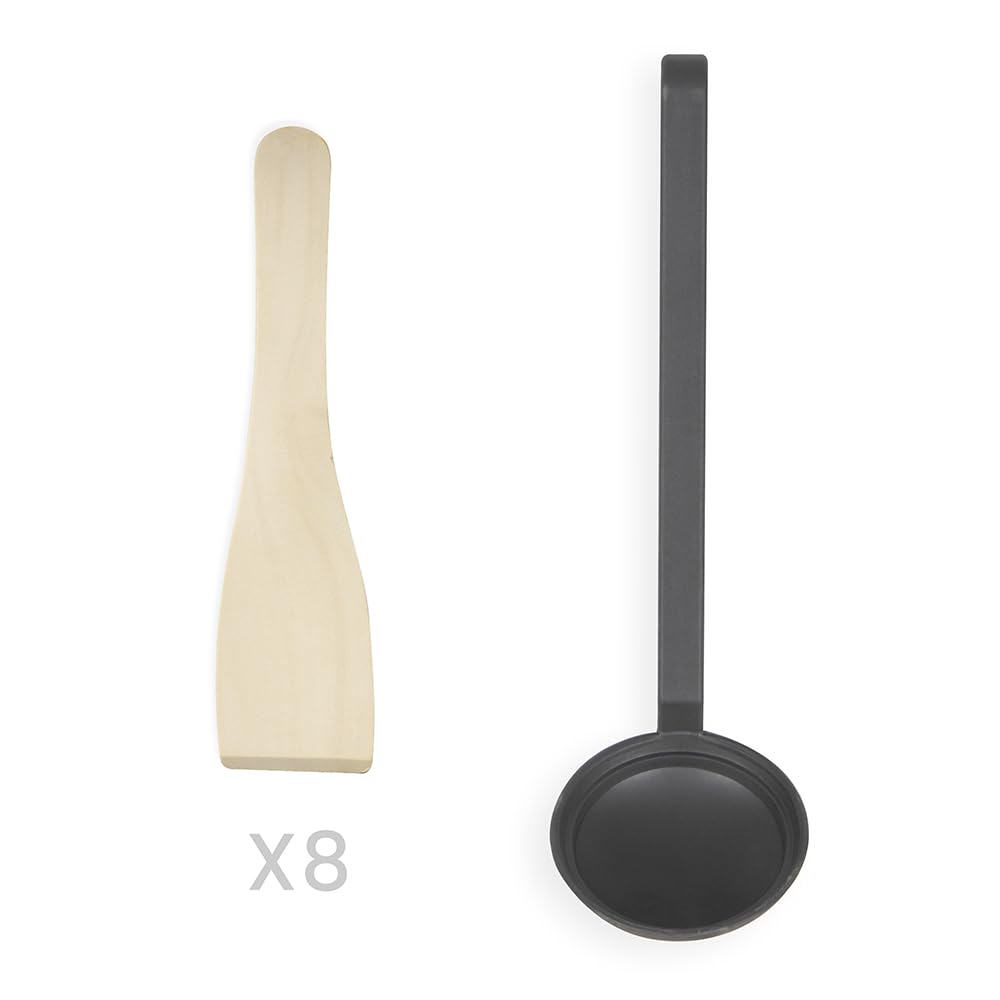 Livoo - Appareil 2 en 1 crêpière et plancha grill DOC349N - 1500W, 2 plaques amovibles, sans PFAS, accessoires inclus, Noir