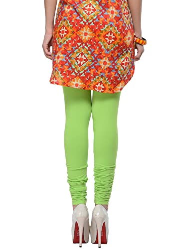 Image of Frenchtrendz Women's Cotton Spandex Stretchable Mid Rise Slim Fit Churidar Leggings Pull On