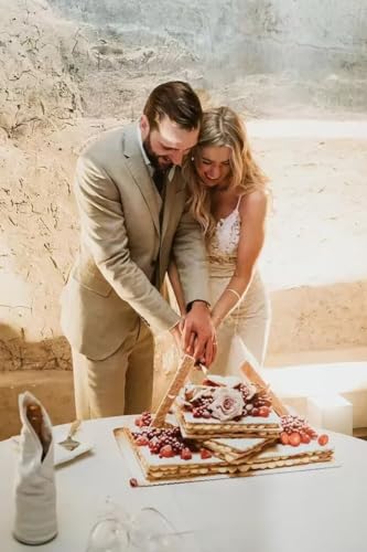 Mens Linen Suit 2 Pieces Slim Fit Casual Beach Wedding Groomsmen Tuxedos Prom Blazer Pants Set4