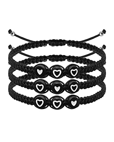 Big Sis Middle Sis Little Sis Bracelets Set For 3 Sisters Id Bracelets Adjustable Bracelets Heart Link Sisters Daughter Mother Grandmother Friends Friendship Jewelry For Mothers Day Gifts (Hearts Bracelet Set For 3 - ❤❤❤) #TOP7