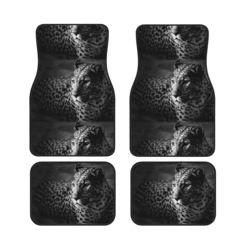 Alfombrillas de coche antideslizantes de leopardo para evitar manchas y suelo sucio