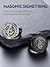 Bandmax Mens Black Freemason Rings Stainless Steel Round Signet Ring for Biker Mason Religious Faith Ring Size 11 Masonic Jewelry for Men