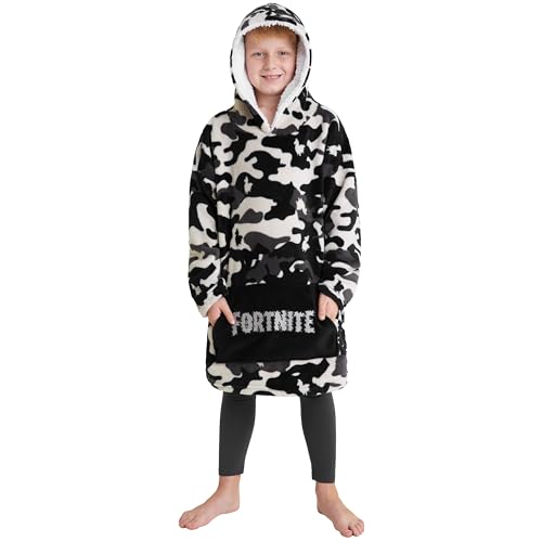 Fortnite Oversized Hoodie, Sudadera Manta con Capucha para Niños