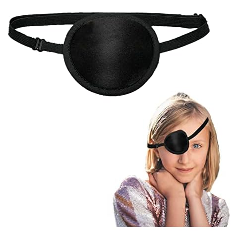 Eye Patch, Comfortable Medical Eye Patch Pirate Eye Patch for Adults Medical Eye Patch with Adjustable Buckle Amblyopia Lazy Eye Patches for Left or Right Eyes Cover
