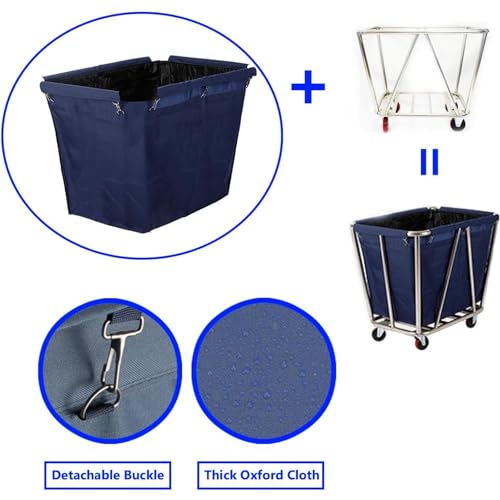Bolsa para carrito de lavandería XL ideal para recogida de ropa en hoteles y coches 3