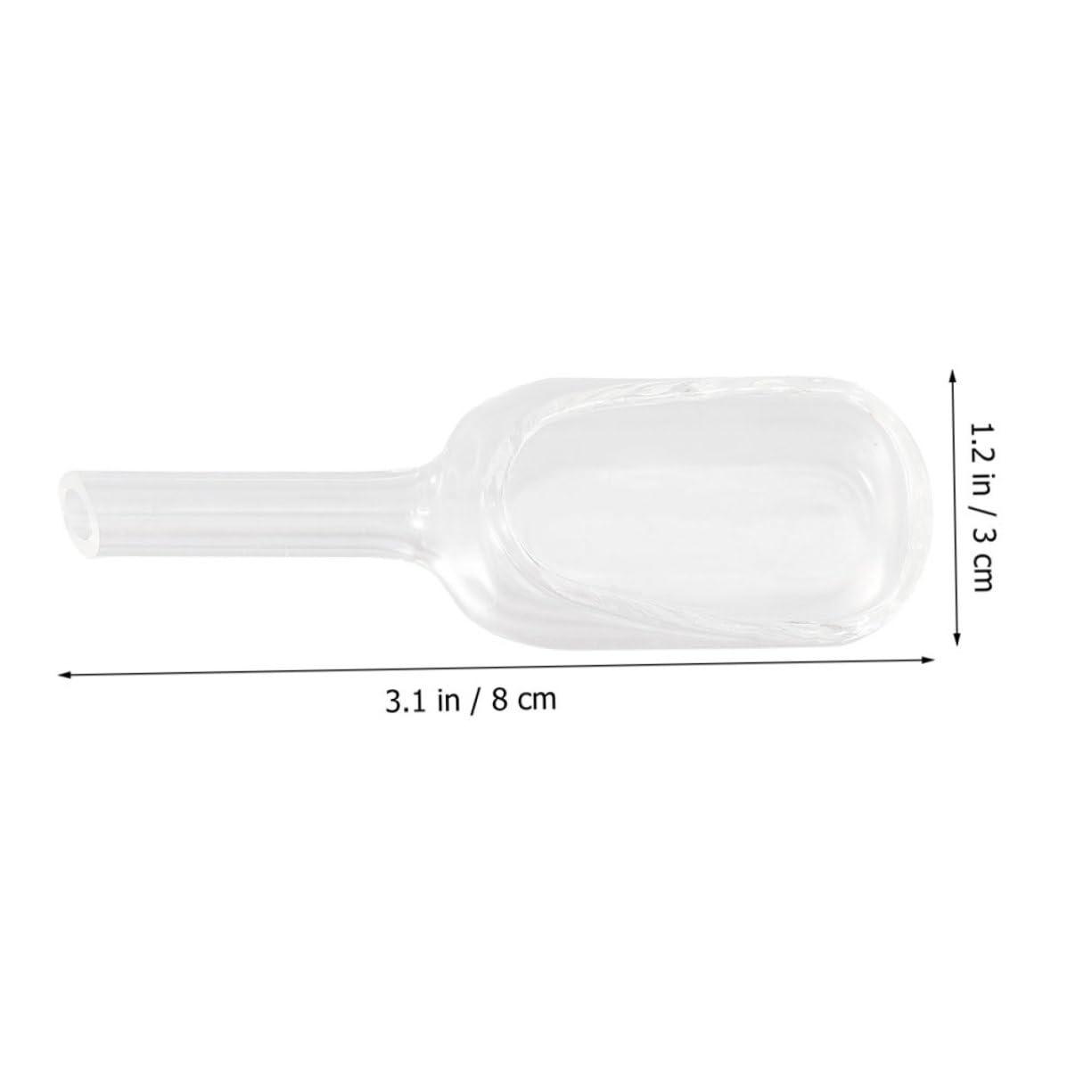 Cabilock 1set For Weighing Portion Spoons Scoop Gram Tools Weighing Spoon Clear Weighing Laboratory Weighing Tool Glass 2pcs