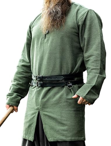 Tunique viking Balduin costume carnaval homme chemise médiévale manches longues