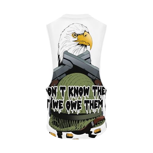 Image of Zhyaj Summer Tanks Top for Men Flag Graphic Print Sleeveless Shirts Casual Working Out Vest T-Shirts Loose-Fit Men's Tank