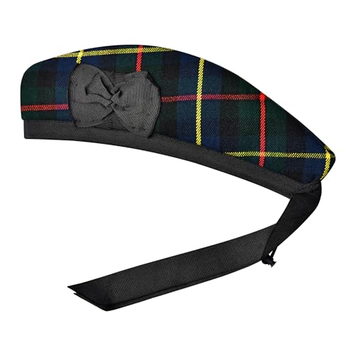 Image of Glengarry Cap-Traditional Scottish Hat, Acrylic Wool Tartan Glengarry hat, Kilts /Bagpipes Accessories