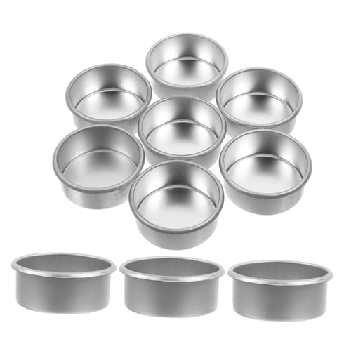 GRIRIW Metal Tea Light Containers Empty Candle Cup Set for DIY Christmas Decorations Christmas Candle Holders