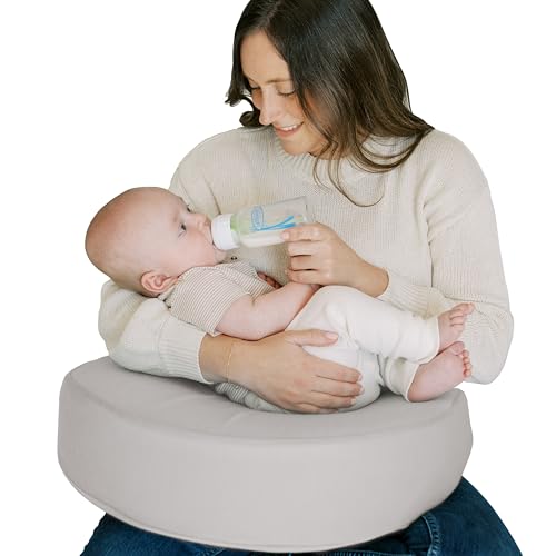 Image of Dr. Brown's Nursing Pillow with Washable Cover, Breastfeeding Lap Support Pillow, Premium Memory Foam, Firm and Responsive, Light-Gray