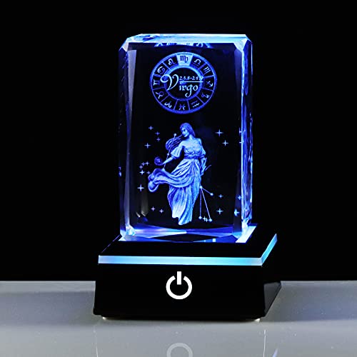 3d Crystals Zodiac Glass Figurine Lamp