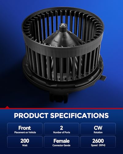 Image of KAX AC Blower Motor for 1999-2007 Silverado 1500 /Tahoe,2002-2007 Escalade,1999-2007 Sierra 1500 /Yukon,2001-2007 Silverado 2500 HD /Sierra 2500 HD,1999-2004 Silverado 2500-Replaces#35143,700089