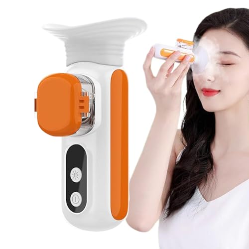 Spray de niebla para ojos secos, práctico vaporizador facial de compresión cálida, pulverizador facial hidratante, herramienta recargable para el cuidado de la piel para niñas