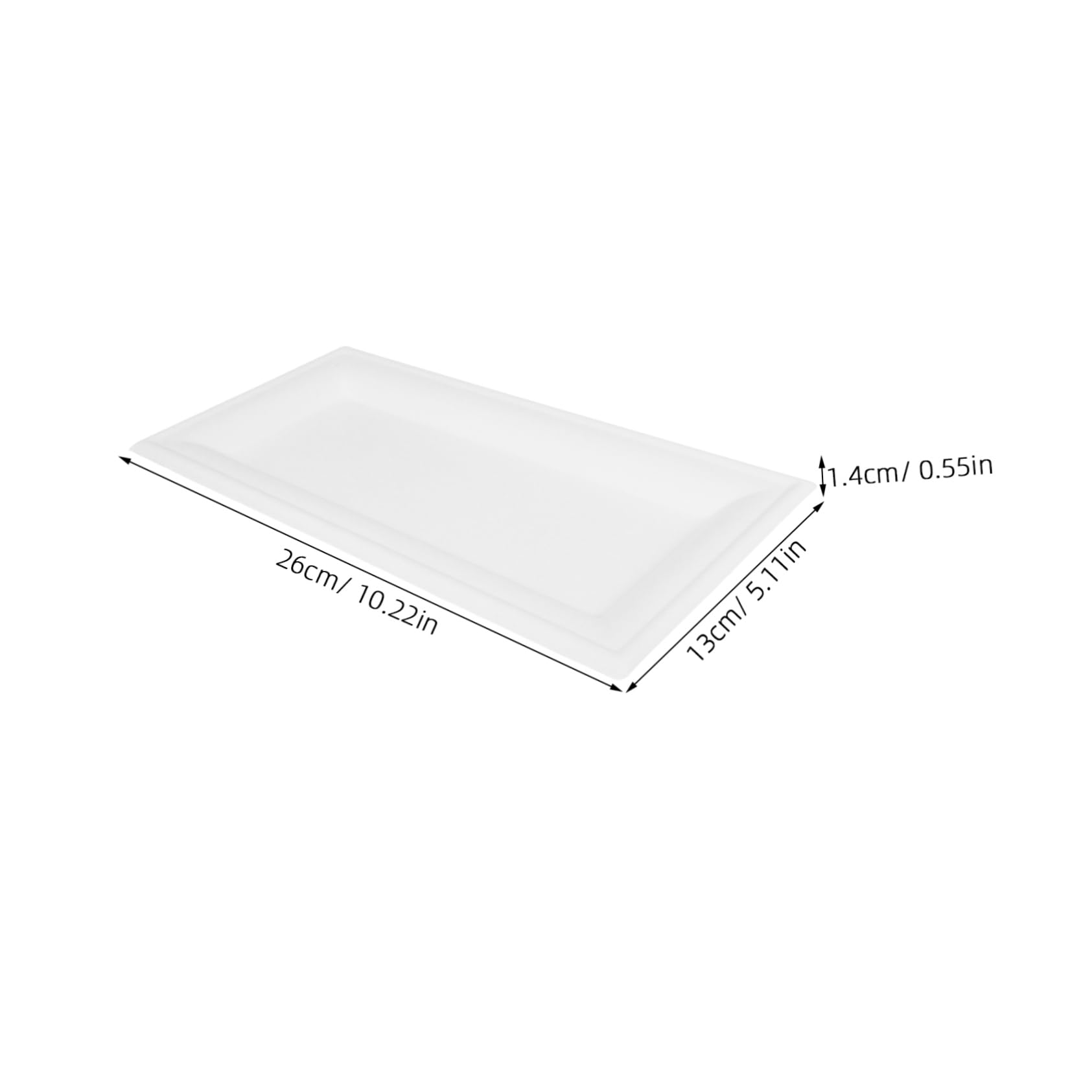 PACKOVE 50 Piatti Usa e Getta in Carta Bianca 5x10 Pollici Piatti Monouso Eleganti e Resistenti per Feste e Occasioni Speciali per Cena e Buffet