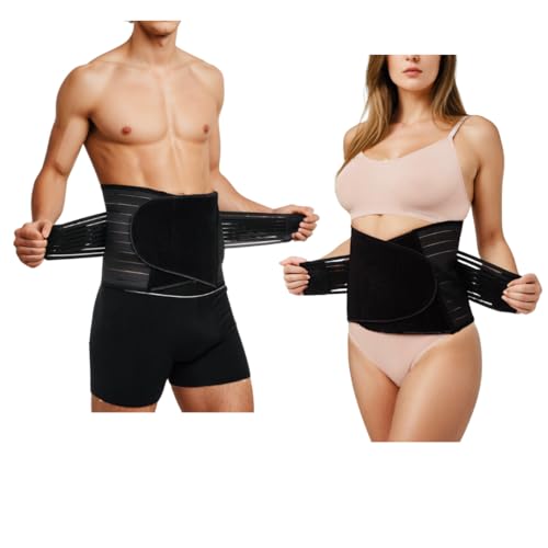 Genérico Faja Lumbar para Espalda - Soporte Lumbar Fuerte y Ajustable - Alivia Dolor, Mejora Postura - Ideal para Hombre y Mujer - Material Elástico y Transpirable (Negro, XXL/3XL)