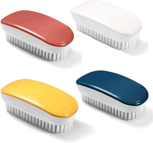 LATRAT Set di 4 spazzole per lavaggio a mano, spazzola morbida, per unghie, per vestiti, scarpe, lavabo, cucina