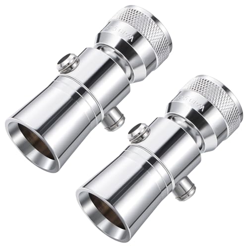 Enhon 2 Set 2 Setting Pivoting Single Spray Shower Head with Shut Off Valve Replacement for 52652-PK Compatible with Delta Shower 2.5 GPM Brass Water Saving Shower Head Chrome 1