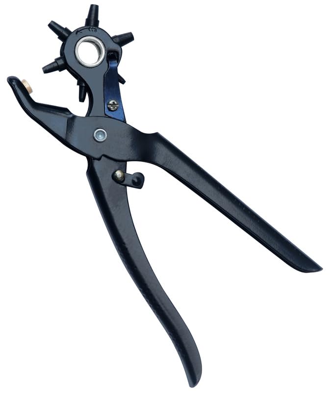 Caneuf Heavy Duty Rotary Puncher | Punch Round Hole Plier Hand Tool Metal Revolving Puncher/Punching Machine for Leather Belts, Watch Bands, Bag Straps, Dog Collars, Saddles, Shoes, Fabric (Style 01) (B0B8VGGS3Y) Amazon Price History, Amazon Price Tracker