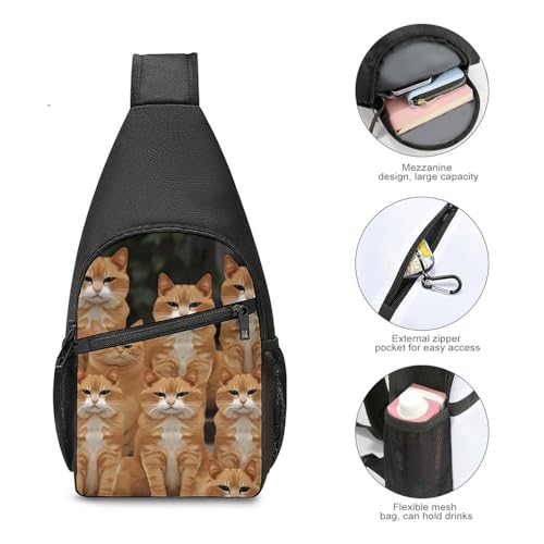 Mochila bandolera casual para mujer y hombre miniatura 5