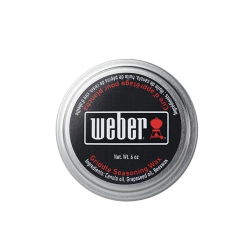 Weber Griddle Seasoning Wax – Natural Grapeseed Oil, Canola Oil & Beeswax Blend for Non‑Stick Griddle Seasoning