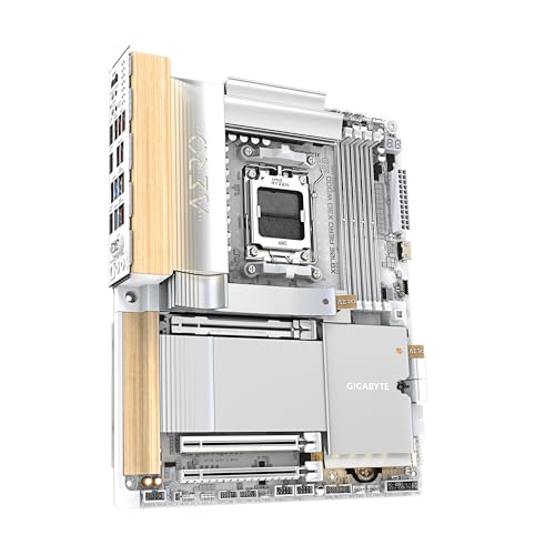 Image of GIGABYTE X870E AERO X3D Wood AMD AM5, ATX, Supports AMD Ryzen 9000 /8000 /7000 Series Processors, DDR5, 16+2+2 Total Power Phase, 4X M.2, PCIe 5.0, USB4 Type-C, WIFI7, Dual 5 GbE LAN, 5 Year Warranty