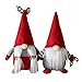 2 piezas Juguetes de peluche de gnomo de Navidad sin rostro muñeca hecha a mano Swedish Gnomos adornos Decoración de felpa Elf Enano Hogar para decoración de escritorio de Navidad