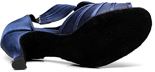Chaussures de danse souples à bout ouvert bleu en taille 39 EU - 4