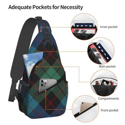 Dyale Scottish Clan Guthrietartan Plaid Pattern Fashionable, Portable, And Large Capacity Men'S Casual Cross Chest Bag4