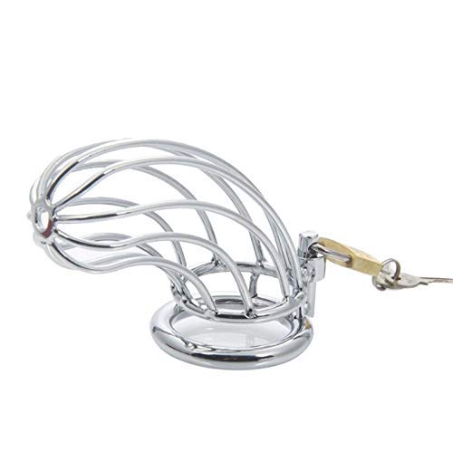 Gabbia da allenamento regolabile in acciaio inox a strisce da uomo,40MM,B3