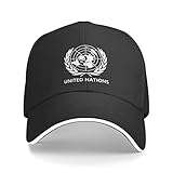 Khjnrv United Nations Unisex Baseball Cap Adjustable Snapback Hats Dad Hat Trucker Hat Sandwich Cap Black