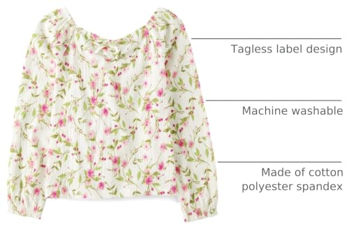 Image of The Children's Place Girls' Long Sleeve Smocked Peplum Top