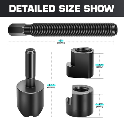 Image of DNA Motoring Dual Wheel Separator Tool Kit, One-Piece Pusher Wheel Hub Removal Tool with 11 Threads, Fits Most Truck, Bus, Van or Trailer That Has Dual Steel Wheels, TOOLS-00604