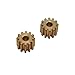 BELTXTROPHE 4pcs 0.4 Module 12 Teeth Copper Flat Gear 5.6mm Diameter Cylindrical Gear 2mm Tight Fit 0.4M 12T Straight Teeth Pinion Industry