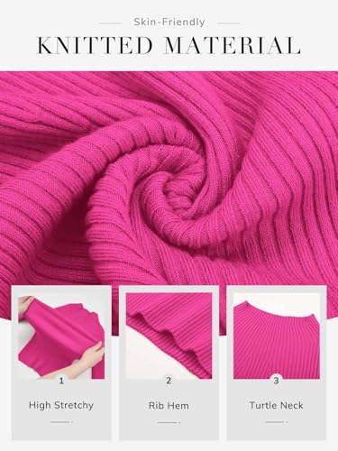 Image of ATHMILE Women's 2026 Fall Long Sleeve Pullover Ribbed Knit Sweater Low Mock Neck Slim Fit Basic Casual Tee Tops
