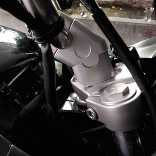 Aramox Uniwersalny Adapter Riser do Kierownicy Motocyklowej, 22 mm, Galwanizowany, Montaż z Tyłu