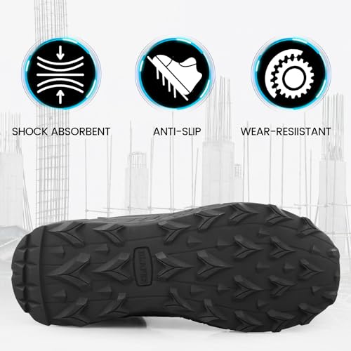 Steel Toe Work Boots for Men Non Slip Puncture Proof Safety Work Shoes for Men with Indestructible Construction Comfortable Perfect for Outdoor Work, Hiking, Construction3