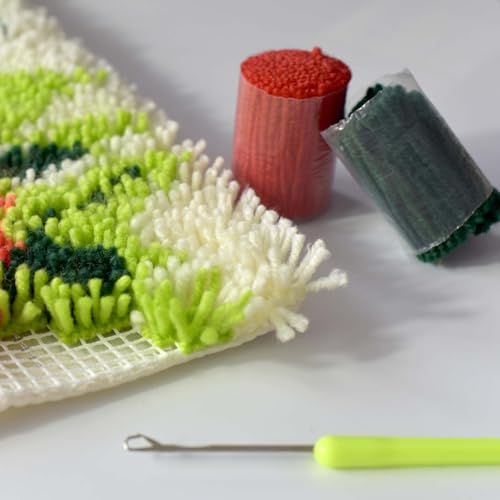 Image of PATIKIL 6 Rolls Latch Hook Yarn, Latch Hook Kit Yarn, Red | Precut Rugs Yarn Making Crochet Bundles for Rug Adults Beginners Tapestry DIY Craft