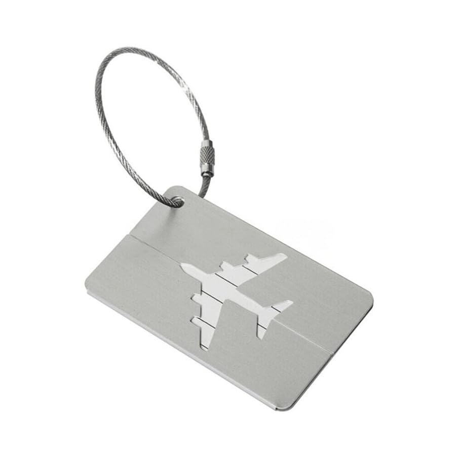 MOREL Luggage Tags Travel Bag Tags with Name ID Aluminum Suitcase Tags Baggage Tags for Luggage & Flight Essential Accessories|Grey|-picture-25
