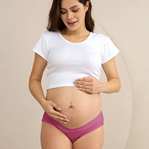 Intimate Portal Maternity Underwear Postpartum Panties Under the Bump Womens Pregnancy Cotton Bikinis 6-pk Blume S - Thumbnail 2